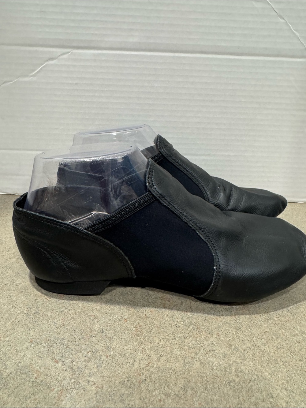 Capezio Black Leather Glove Jazz Slip-on Dance Shoes